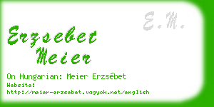 erzsebet meier business card